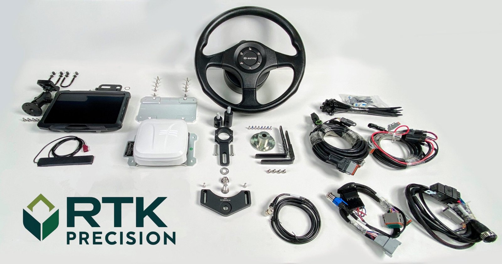 Kit eSurvey EAS301 Pro complet — autoguidage RTK centimétrique sans abonnement, compatible toutes marques de tracteurs
