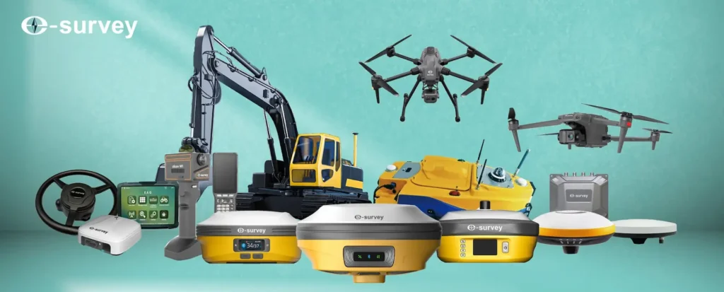 Solutions GNSS eSurvey pour l’agriculture, le BTP, les drones et la cartographie de précision – RTK, autoguidage, rover et capteurs GNSS"
