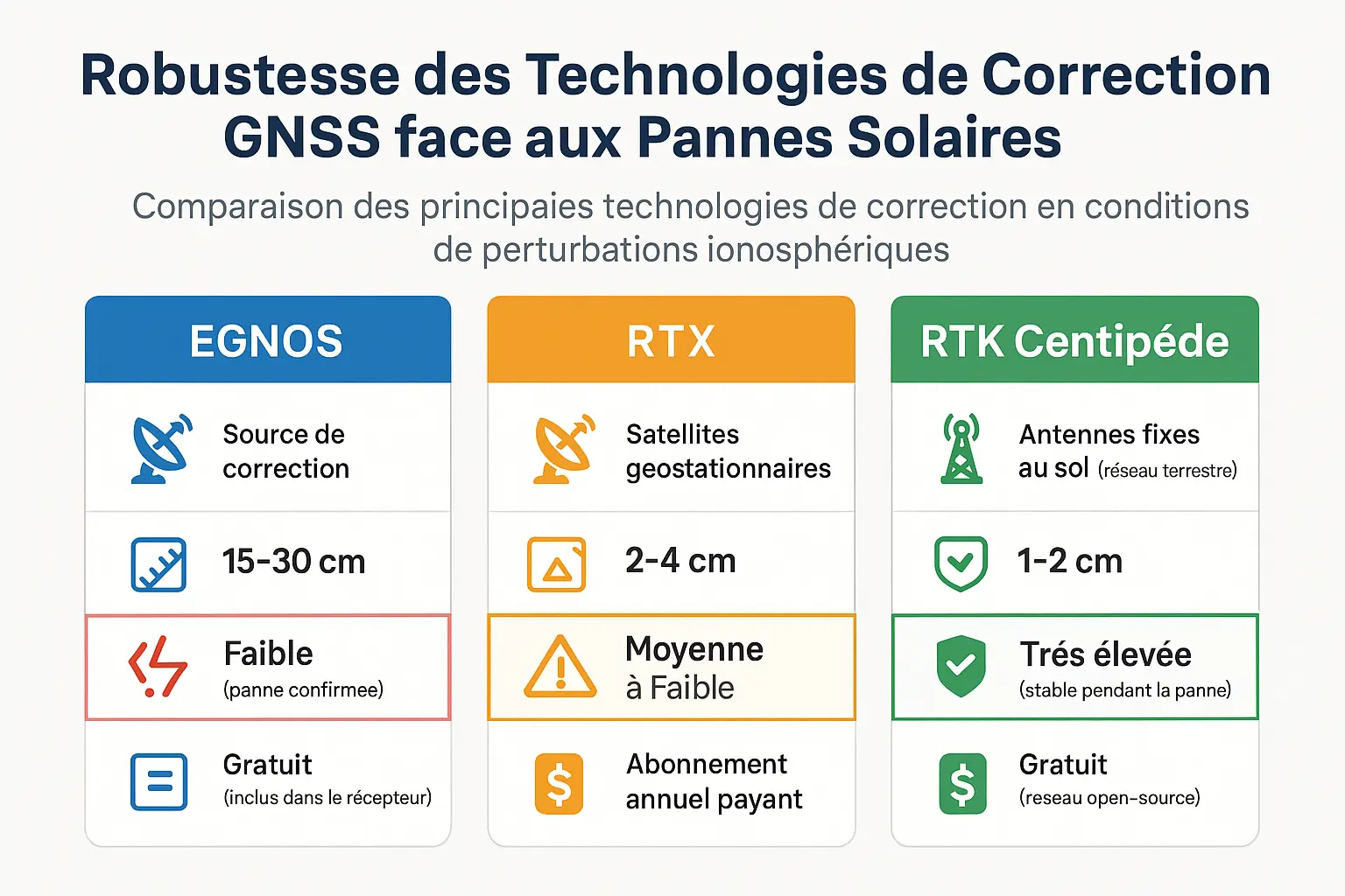 Robustesse des corrections GNSS face aux pannes solaires