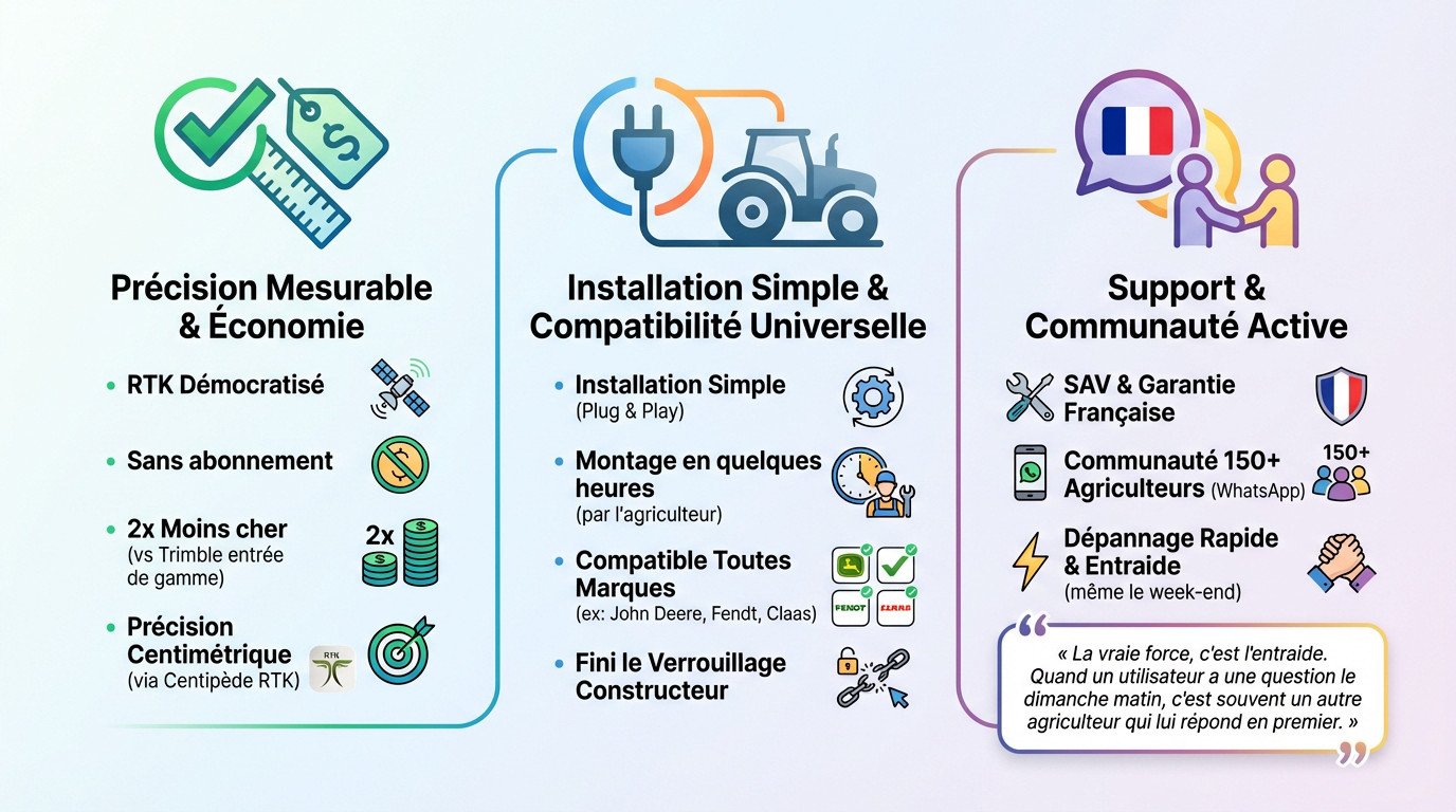 Kit autoguidage eSurvey installation simple et support technique réactif