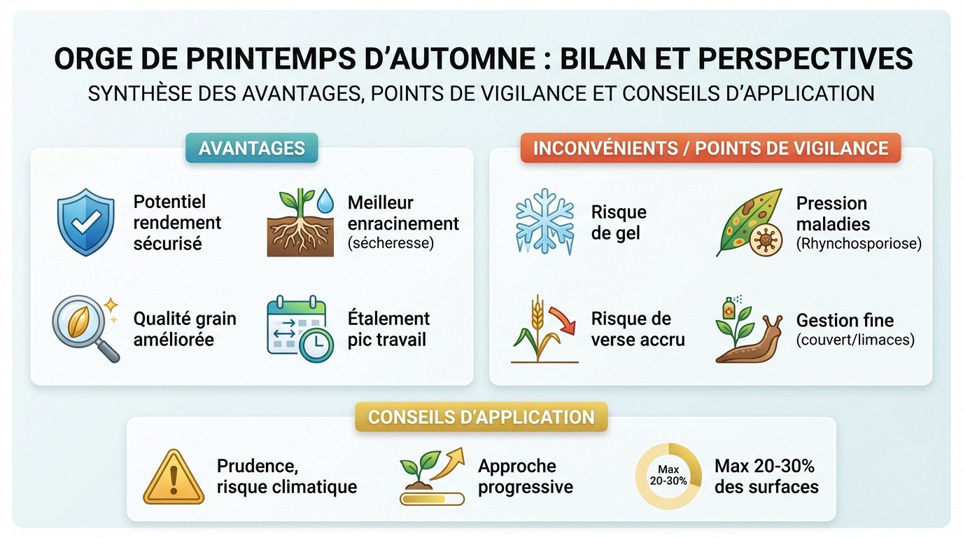 <strong>Agriculteur observant une parcelle d'orge de printemps semée à l'automne</strong>