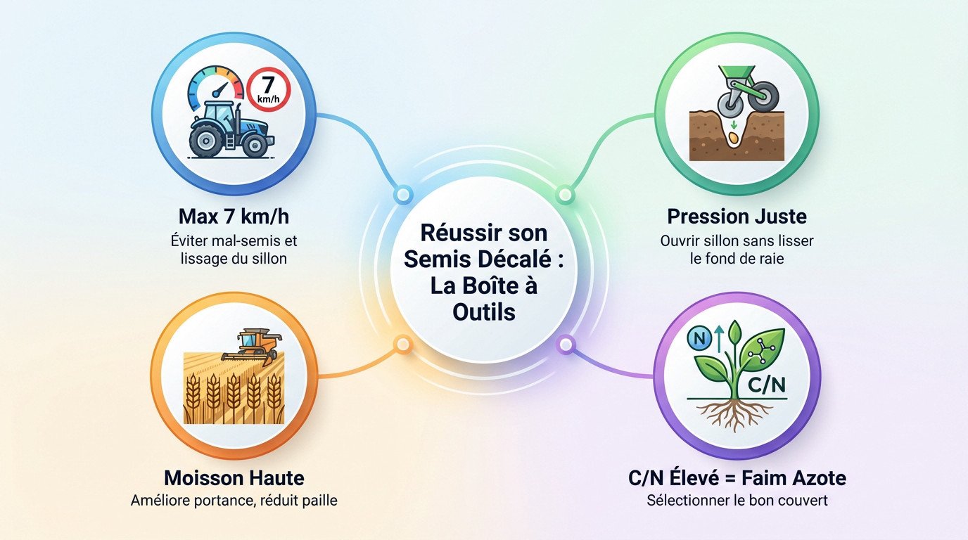 Semoir semis direct blé conditions humides et réglages