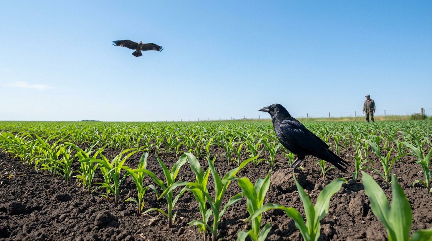 Corbeau et maïs : les stratégies pour sauver tes semis