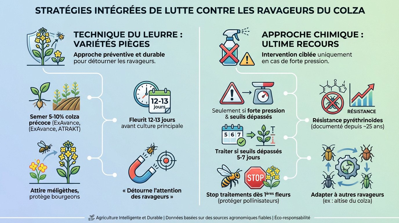 Méligèthe du bourgeon sur fleur de colza : stratégies de lutte intégrée et variétés pièges