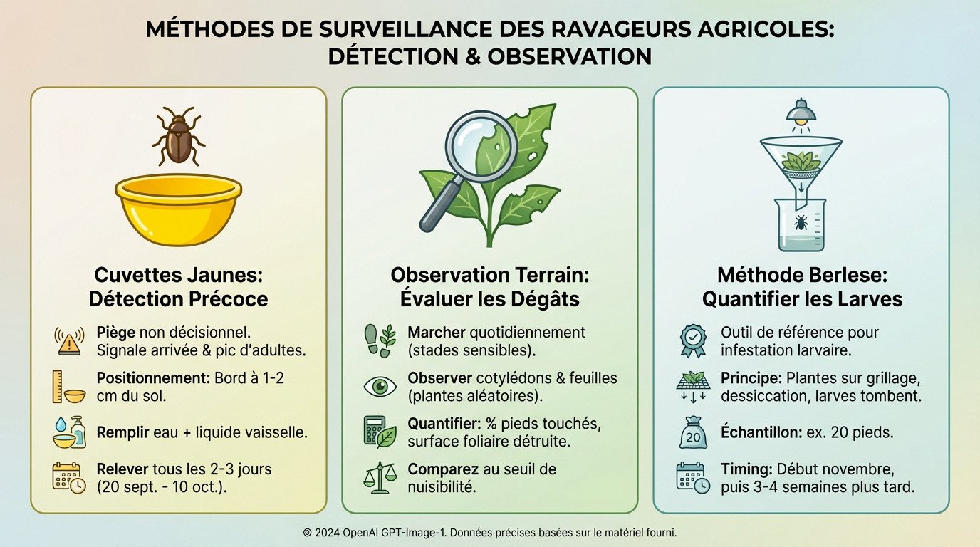 <strong>Surveillance des ravageurs agricoles : détection des altises et observation sur colza</strong>